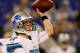 BALTIMORE, MD - AUGUST 17: Quarterback Kellen Moore #17 of the Detroit Lions throws a pass against the Baltimore Ravens during the second half at M&T Bank Stadium on August 17, 2012 in Baltimore, Maryland. (Photo by Rob Carr/Getty Images)