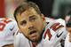 TAMPA, FL - SEPTEMBER 15: Tackle Gabe Carimi #72 of the Tampa Bay Buccaneers watches play against the New Orleans Saints September 15, 2013 at Raymond James Stadium in Tampa, Florida. The Saints won 16 - 14. (Photo by Al Messerschmidt/Getty Images)