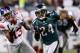 PHILADELPHIA, PA - SEPTEMBER 30: Wide receiver Ramses Barden #13 of the New York Giants catches a pass in front of cornerback Nnamdi Asomugha #24 of the Philadelphia Eagles at Lincoln Financial Field on September 30, 2012 in Philadelphia, Pennsylvania. (Photo by Rob Carr/Getty Images)
