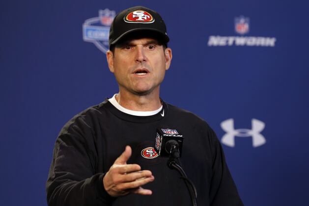Jim Harbaugh Tries on Google Glass