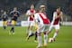 Kevin Kampl of FC Salzburg, second right, runs with the ball during the Europa League round of 32 first leg soccer match between Ajax and FC Salzburg at the ArenA stadium in Amsterdam, Netherlands, Thursday, Feb. 20, 2014. (AP Photo/Patrick Post)