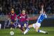 SAN SEBASTIAN, SPAIN - FEBRUARY 12: Lionel Messi of FC Barcelona duels for the ball with Jon Ansotegi of Real Sociedad during the Copa del Rey Semi-Final first leg match between Real Sociedad and Barcelona at Estadio Anoeta on February 12, 2014 in San Sebastian, Spain. (Photo by Juan Manuel Serrano Arce/Getty Images)