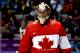SOCHI, RUSSIA - FEBRUARY 21: Carey Price #31 of Canada looks on during the Men's Ice Hockey Semifinal Playoff against the United States on Day 14 of the 2014 Sochi Winter Olympics at Bolshoy Ice Dome on February 21, 2014 in Sochi, Russia. (Photo by Bruce Bennett/Getty Images)