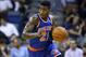 New York Knicks shooting guard Iman Shumpert (21) drives with the ball during the first quarter of an NBA basketball game in New Orleans, Wednesday, Feb. 19, 2014. (AP Photo/Jonathan Bachman)
