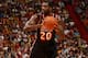 MIAMI, FL - February 23: Greg Oden #20 of the Miami Heat looks to pass the ball against the Chicago Bulls at the American Airlines Arena in Miami, Florida on Feb. 3, 2014. NOTE TO USER: User expressly acknowledges and agrees that, by downloading and/or using this photograph, user is consenting to the terms and conditions of the Getty Images License Agreement. Mandatory copyright notice: Copyright NBAE 2014 (Photo by Issac Baldizon/NBAE via Getty Images)