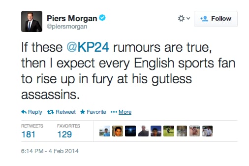 Cricket Tweets Played Part in Piers Morgan's CNN Axe, Claims New York Times