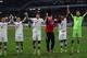 Munich players celebrate after winning the German first division Bundesliga soccer match between Hannover 96 and Bayern Munich in Hannover, Germany, Sunday, Feb. 23, 2014. (AP Photo/Frank Augstein)