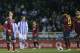 Misery: Messi and Neymar look downheartened.