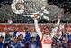 DAYTONA BEACH, FL - FEBRUARY 23: Dale Earnhardt Jr., driver of the #88 National Guard Chevrolet, celebrates in Victory Lane after winning the NASCAR Sprint Cup Series Daytona 500 at Daytona International Speedway on February 23, 2014 in Daytona Beach, Florida. (Photo by Tom Pennington/Getty Images)