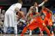 Feb 9, 2014; University Park, PA, USA; Illinois Fighting Illini guard Kendrick Nunn (25) guards Penn State Nittany Lions guard Tim Frazier (23) during the second half at Bryce Jordan Center. Illinois defeated Penn State 60-55. Mandatory Credit: Matthew O'Haren-USA TODAY Sports