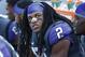 TCU cornerback Jason Verrett (2) looks on from the sideline during the first half of an NCAA football game against West Virginia, Saturday, Nov. 2, 2013, in Fort Worth, Texas. (AP Photo/Jim Cowsert)