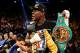 LAS VEGAS, NV - SEPTEMBER 14: Floyd Mayweather Jr. celebrates his majority decision victory against Canelo Alvarez in their WBC/WBA 154-pound title fight at the MGM Grand Garden Arena on September 14, 2013 in Las Vegas, Nevada. (Photo by Al Bello/Getty Images)