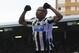 Newcastle United's Loic Remy celebrates his goal against West Ham United during their English Premier League soccer match at Upton Park, London, Saturday, Jan. 18, 2014. (AP Photo/Sang Tan)