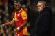 FILE PHOTO - EDITORS NOTE: COMPOSITE OF TWO IMAGES - Image Numbers 165369819 (L) and 451677087) In this composite image a comparison has been made between Didier Drogba of Galatasaray and former Chelsea player (L) and Chelsea Manager Jose Mourinho. Galatasaray and Chelsea meet in the UEFA Champions League Round of 16 with the first leg on Febuary 26, 2014 and the 2nd leg on March 18, 2014. ***LEFT IMAGE*** MADRID, SPAIN - APRIL 03: Didier Drogba of Galatasaray looks on during the UEFA Champions League Quarter Final first leg match between Real Madrid and Galatasaray at Estadio Santiago Bernabeu on April 3, 2013 in Madrid, Spain. (Photo by Manuel Queimadelos Alonso/Getty Images) ***RIGHT IMAGE*** LONDON, ENGLAND - NOVEMBER 23: Chelsea Manager Jose Mourinho looks on during the Barclays Premier League match between West Ham United and Chelsea at Boleyn Ground on November 23, 2013 in London, England. (Photo by Bryn Lennon/Getty Images)