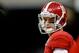 Jan 2, 2014; New Orleans, LA, USA; Alabama Crimson Tide quarterback AJ McCarron (10) looks on from the sideline during the second quarter of a game against the Oklahoma Sooners at the Mercedes-Benz Superdome. Mandatory Credit: Derick E. Hingle-USA TODAY Sports