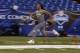 Feb 25, 2014; Indianapolis, IN, USA; Louisville Cardinals defensive back Calvin Pryor runs the 40 yard dash during the 2014 NFL Combine at Lucas Oil Stadium. Mandatory Credit: Brian Spurlock-USA TODAY Sports