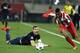 This wasn't the only time Nemanja Vidic was beaten vs Olympiacos.