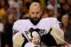 BOSTON, MA - JUNE 05: Tomas Vokoun #92 of the Pittsburgh Penguins fixes his glove against the Boston Bruins during Game Three of the Eastern Conference Final of the 2013 NHL Stanley Cup Playoffs at the TD Garden on June 5, 2013 in Boston, Massachusetts. (Photo by Bruce Bennett/Getty Images)