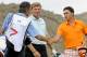 Yes, that's Rickie Fowler in the orange shirt and the short hair.