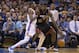 Oklahoma City, OK - February 20: LeBron James #6 of the Miami Heat drives to the basket against Kevin Durant #35 of the Oklahoma City Thunder at the Chesapeake Arena on February 20, 2014 in Oklahoma City, OK. NOTE TO USER: User expressly acknowledges and agrees that, by downloading and/or using this photograph, user is consenting to the terms and conditions of the Getty Images License Agreement. Mandatory Copyright Notice: Copyright 2014 NBAE (Photo by Richard Rowe/NBAE via Getty Images)