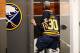 BUFFALO, NY - JANUARY 21: Ryan Miller #30 of the Buffalo Sabres walks into the locker room before playing the Florida Panthers on January 21, 2014 at the First Niagara Center in Buffalo, New York. (Photo by Bill Wippert/NHLI via Getty Images)
