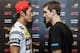 MACAU - FEBRUARY 26: DH Kim (L) of South Korea and John Hathaway of England pose for media during the presentation of UFC Fight Night Macao Kim vs. Hathaway on February 26, 2014 in Macau (Photo by Xaume Olleros/Getty Images)