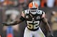 Dec 16, 2012; Cleveland, OH, USA; Cleveland Browns middle linebacker D'Qwell Jackson (52) during a game against the Washington Redskins at Cleveland Browns Stadium. Washington won 38-21. Mandatory Credit: David Richard-USA TODAY Sports