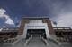 FILE - This Aug. 28, 2012 file photo shows the front entrance of Eagle Stadium at Allen High School in Allen, Texas. The $60 million high school stadium that got national attention for its grandeur _ and its price tag _ will be shut down indefinitely just 18 months after its opening, North Texas school district officials said Thursday, Feb. 27, 2014, for an examination of cracking in the concrete of the stadium's concourse. (AP Photo/LM Otero, File)