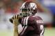 Texas A&M quarterback Johnny Manziel (2) warms up before the start of the Chick-fil-A Bowl NCAA college football game against Duke Tuesday, Dec. 31, 2013, in Atlanta. (AP Photo/John Bazemore)