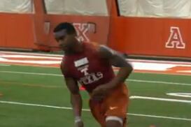 Longhorns Wearing “Put the T Back in Texas” Shirts at 1st Spring Practice