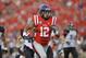Mississippi receiver Donte Moncrief runs towards the end zone in the second quarter during an NCAA college football game in Oxford, Miss. (AP Photo/Austin McAfee)