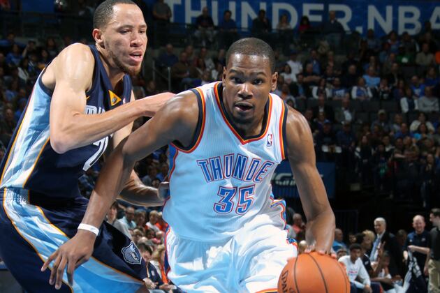 KD's 37 Pts Leads Thunder Past Grizz 113-107
