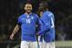 GENEVA, SWITZERLAND - MARCH 21: Mario Balotelli (R) of Italy celebrates with team-mate Daniele De Rossi (L) after scoring their second goal during the international friendly match between Italy and Brazil on March 21, 2013 in Geneva, Switzerland. (Photo by Marco Luzzani/Getty Images)