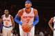 NEW YORK, NY - JANUARY 26: Carmelo Anthony #7 of the New York Knicks prepares to shoot against the Los Angeles Lakers at Madison Square Garden on January 26, 2014 in New York, New York. NOTE TO USER: User expressly acknowledges and agrees that, by downloading and or using this photograph, User is consenting to the terms and conditions of the Getty Images License Agreement. Mandatory Copyright Notice: Copyright 2014 NBAE (Photo by Jesse Garrabrant/NBAE via Getty Images)