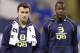 Feb 23, 2014; Indianapolis, IN, USA; Texas A&M quarterback Johnny Manziel (L) and Louisville Cardinals quarterback Teddy Bridgewater (R) look on during the 2014 NFL Combine at Lucas Oil Stadium. Mandatory Credit: Brian Spurlock-USA TODAY Sports