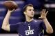 Central Florida quarterback Blake Bortles runs a drill at the NFL football scouting combine in Indianapolis, Sunday, Feb. 23, 2014. (AP Photo/Nam Y. Huh)