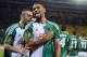 Rapid's Terrence Boyd, right, celebrates with Thanos Petsos after scoring during the Europa League group G soccer match between SK Rapid Vienna and KRC Genk, Vienna, Austria, Thursday, Nov. 7, 2013. (AP Photo/Hans Punz)p