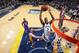 MEMPHIS, TN - FEBRUARY 26: James Johnson #3 of the Memphis Grizzlies dunks against the Los Angeles Lakers on February 26, 2014 at FedExForum in Memphis, Tennessee. NOTE TO USER: User expressly acknowledges and agrees that, by downloading and or using this photograph, User is consenting to the terms and conditions of the Getty Images License Agreement. Mandatory Copyright Notice: Copyright 2014 NBAE (Photo by Joe Murphy/NBAE via Getty Images)