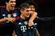 LONDON, ENGLAND - FEBRUARY 19: Toni Kroos of Bayern Muenchen celebrates scoring the opening goal with Javi Martinez of Bayern Muenchen during the UEFA Champions League Round of 16 first leg match between Arsenal and FC Bayern Muenchen at Emirates Stadium on February 19, 2014 in London, England. (Photo by Shaun Botterill/Getty Images)