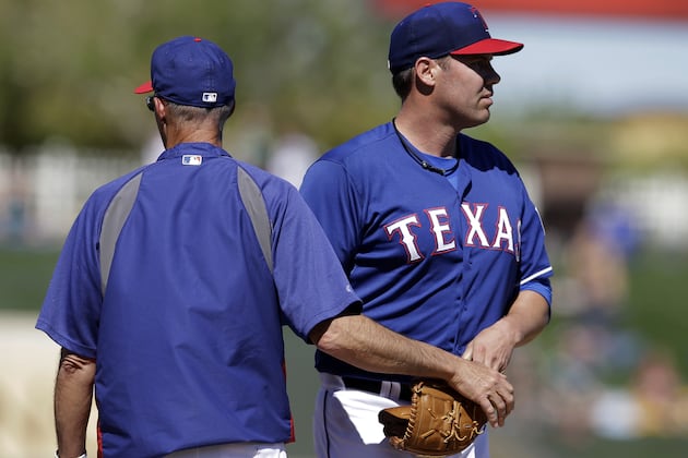 Texas' Colby Lewis Struggles in Return to Mound
