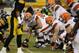 Cleveland Browns quarterback Jason Campbell (17) lines up behind center Cleveland Browns center Alex Mack (55) during the second half of an NFL football game against the Pittsburgh Steelers in Pittsburgh, Sunday, Dec. 29, 2013. The Steelers won 20-7. (AP Photo/Gene J. Puskar)