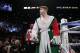 Canelo Alvarez prepares to step into the ring for a 152-pound title fight against Floyd Mayweather Jr., Saturday, Sept. 14, 2013, in Las Vegas. (AP Photo/Eric Jamison)