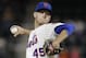 New York Mets starting pitcher Zack Wheeler delivers against the San Francisco Giants in the first inning of a baseball game Tuesday, Sept. 17, 2013, in New York. (AP Photo/Kathy Willens)