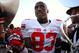 September 29, 2012; East Lansing, MI, USA; Ohio State Buckeyes wide receiver Michael Thomas (83) after the game against the Michigan State Spartans at Spartan Stadium. Ohio State won 17-16 Mandatory Credit: Mike Carter-USA TODAY Sports