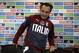 Italy's coach Cesare Prandelli arrives for a news conference in Madrid, Spain, Tuesday, March 4, 2014. Italy will play Spain on Wednesday in a friendly soccer match. (AP Photo/Andres Kudacki)