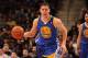 AUBURN HILLS, MI - FEBRUARY 24: Klay Thompson #11 of the Golden State Warriors moves the ball up-court against the Detroit Pistons on February 24, 2014 at The Palace of Auburn Hills in Auburn Hills, Michigan. NOTE TO USER: User expressly acknowledges and agrees that, by downloading and/or using this photograph, User is consenting to the terms and conditions of the Getty Images License Agreement. Mandatory Copyright Notice: Copyright 2014 NBAE (Photo by Dan Lippitt/NBAE via Getty Images)