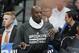 Brooklyn Nets forward Kevin Garnett looks on from bench as Nets face the Denver Nuggets in the fourth quarter of the Nets' 112-89 victory in an NBA basketball game in Denver on Thursday, Feb. 27, 2014. (AP Photo/David Zalubowski)