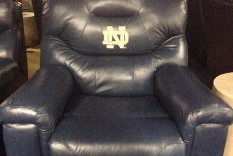 Photo: Brian Kelly Bought 8 New Recliners for Notre Dame's Locker Room
