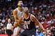 MIAMI, FL - JANUARY 26: Chris Bosh #1 of the Miami Heat boxes out Tim Duncan #21 of the San Antonio Spurs during a game at American Airlines Arena on January 26, 2014 in Miami, Florida. NOTE TO USER: User expressly acknowledges and agrees that, by downloading and/or using this photograph, user is consenting to the terms and conditions of the Getty Images License Agreement. Mandatory copyright notice: (Photo by Mike Ehrmann/Getty Images)