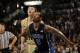 Duke guard Rodney Hood battles for rebounding position with Notre Dame guard Steve Vasturia in an NCAA college basketball game Saturday Jan. 4 , 2014 in South Bend, Ind. (AP Photo/Joe Raymond)